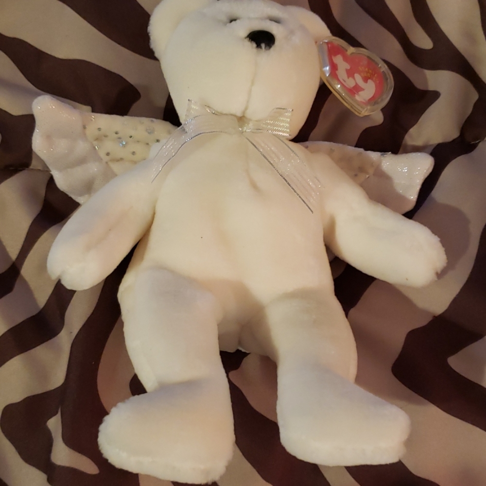 Ty Beane Babies angel bear